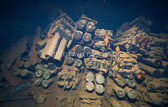 Part of the stockpile of Munitions, Sanfrancisco Maru